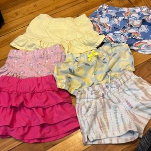 Bundle of 4 skorts and 3 shorts. Size 4/4t and one 5t